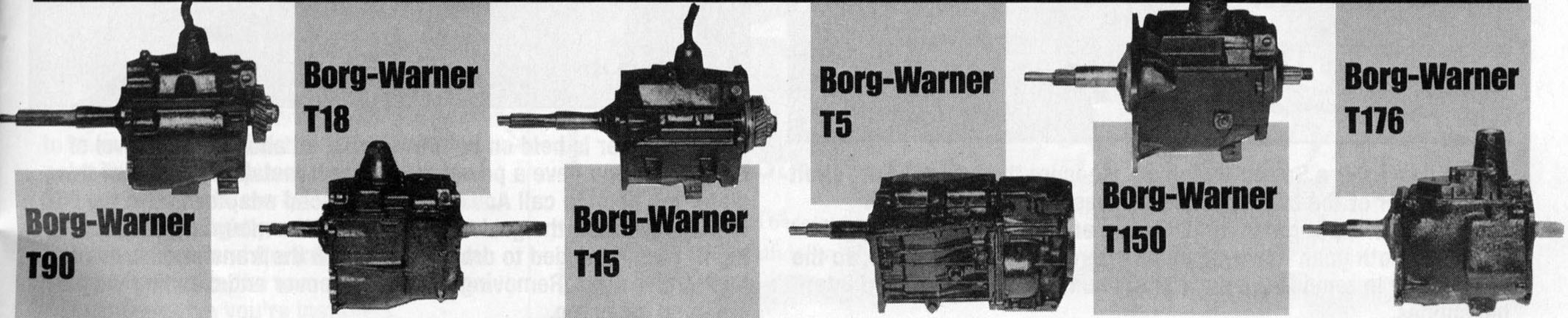 T5 Transmission Identification Chart